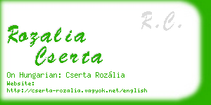rozalia cserta business card